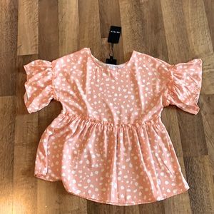 S blush pink blouse